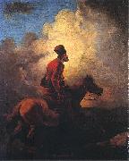 Aleksander Orlowski Don Cossack on horse Sweden oil painting artist